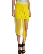Helmut Lang Wrap Front Skirt - Lyst