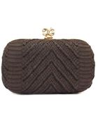 Alexandra De Curtis Rita Box Clutch Espresso - Lyst