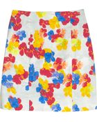 Erdem Adele Printed Stretchcotton Mini Skirt - Lyst
