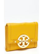 Tory Burch Amanda Angelux Double Flap French Wallet - Lyst