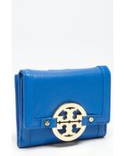 Tory Burch Amanda Angelux Double Flap French Wallet - Lyst