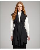 Bottega Veneta Cotton Sleeveless Open Front Cardigan - Lyst