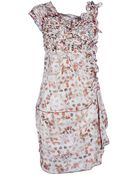 High Printed Dress - Lyst