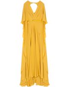 Elie Saab Silk Crep Ss W Slit Dress 14 - Lyst