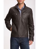 Michael Kors Perforated Leather Racer Jacket - Lyst