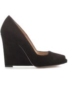 Zara Peep Toe Wedge - Lyst