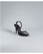 Bottega Veneta Black Leather Studded Heeled Sandals - Lyst