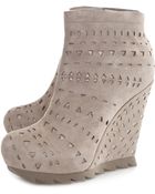 Camilla Skovgaard The Saw Ankle Wedge Boots Perforated - Lyst