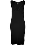 Majestic Black Cowl Neck Jersey Dress - Lyst