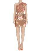 Matthew Williamson Neon Blossom Weave Asymmetric Dress - Lyst