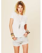 Free People Lacey Denim Cutoff Shorts - Lyst