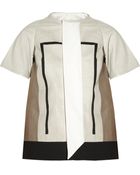 Rick Owens Paneled Leather Jacket - Lyst