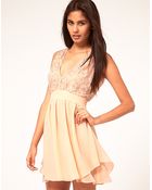 ASOS Collection Skater Dress with Embellished Top - Lyst