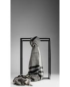 Burberry Giant Check Gauze Scarf - Lyst
