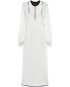 Lanvin Slit Detailed Satin Midi Dress - Lyst
