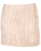 Topshop Fringed Mini Skirt - Lyst