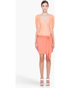 Diane von Furstenberg Peach Silk Edna Dress - Lyst
