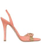 Valentino 100mm Rock Stud Suede Sandals - Lyst