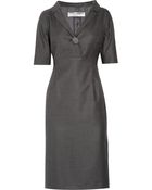 Valentino Roma Stretch Wool and Silkblend Dress - Lyst