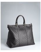Gucci Ssima Leather Large Tote - Lyst