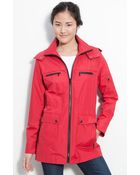 London Fog Contrast Trim Anorak - Lyst