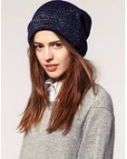 ASOS Collection Asos Metallic Knit Beanie - Lyst