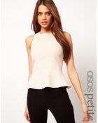 ASOS Collection Asos Petite Textured Top with Peplum - Lyst