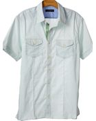 Banana Republic Shortsleeve Microprint Utility Shirt - Lyst