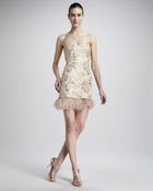 Mark + James By Badgley Mischka Featherhemmed Dress - Lyst