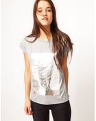 ASOS Collection T-shirt with Foil Print - Lyst