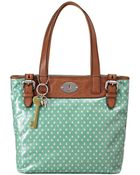 Fossil Vintage Keyper Coated Canvas Shopper - Lyst