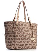 Michael Kors Block Monogram Signature Tote - Lyst