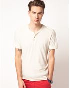 Scotch & Soda Henley Tshirt - Lyst