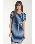 Splendid Belted Nautical Stripe Dress - Lyst