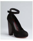 Celine Platform Ankle Strap Stacked Heels - Lyst