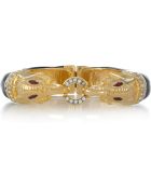 Kenneth Jay Lane 22karat Gold Plated Crystal Bracelet - Lyst
