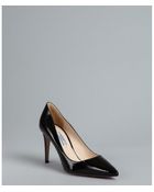 Prada Black Patent Leather Point Toe Pumps - Lyst