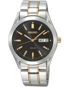 Seiko Men'S Solar Two Tone Stainless Steel Bracelet 36Mm Sne047 - Lyst