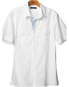 Banana Republic Shortsleeve White Utility Shirt - Lyst