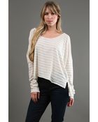 Free People Cropped Jammy Tee - Lyst