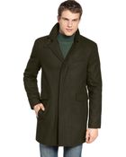 Kenneth Cole Wool Melton Walking Coat - Lyst