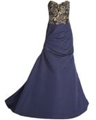 Monique Lhuillier Strapless Gown - Lyst