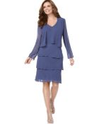 Patra Long Sleeve Tiered Cocktail Dress - Lyst