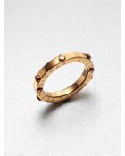 Michael Kors Rivet Accented Ring Rose Goldtone - Lyst