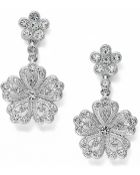 Eci Crystal Flower Drop Earrings - Lyst