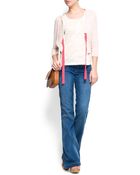Mango Sleeveless Linen Tshirt - Lyst