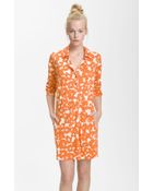 Diane von Furstenberg Nicole Print Silk Shirtdress - Lyst