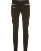 J Brand 821 Zoey Black Zipped Ankle Skinny Jeans - Lyst