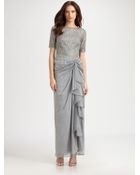 Tadashi Shoji Leaf Lace Gown - Lyst