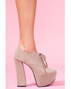 Nasty Gal Anne Platform Oxford - Lyst